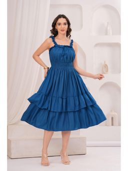 Gahan - Womens Blue Rayon Fabric Dress