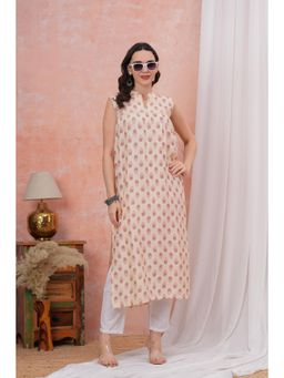 Gahan - Womens Peach Printed Kurta