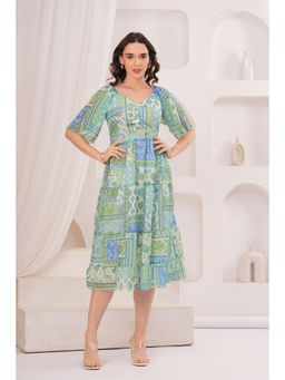 Gahan - Womens Georgette Light Green Dress