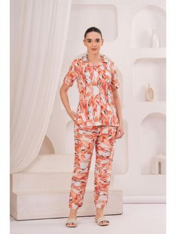 Gahan - Womens Orange Trendy Crepe Co-Ord Set