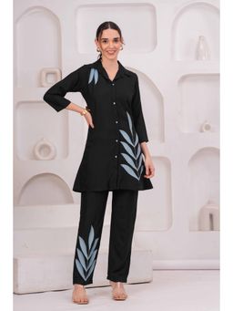 Gahan - Womens Navy Blue Rayon Floral Co-Ord Set