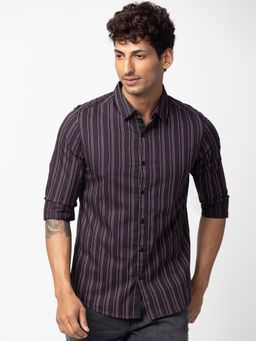 Spykar - Brown Full Sleeves Shirt For Men