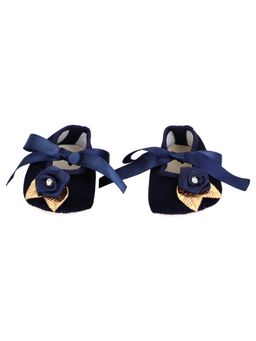 Coco Candy - Velvet Ribbon Booties - Blue