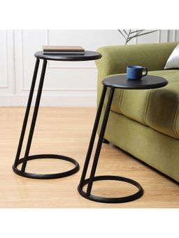 De Maison Decor - Slanted Nesting Tables By Decor De Maison In Raw Black Pc Finish Small Size
