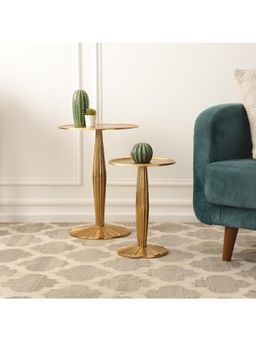De Maison Decor - Radiant Gold Duo Side Tables Set