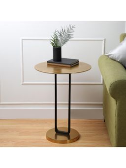 De Maison Decor - Irwin's Rectangle Table Gold Top & Base With Black Body