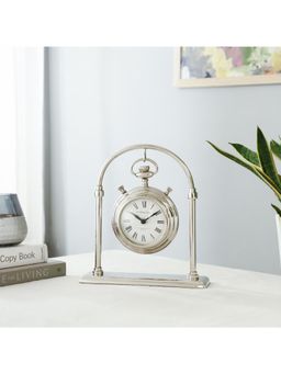 De Maison Decor - Archway Timepiece Silver Table Clock