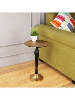 De Maison Decor - The Carla Side Table By Decor De Maison In Classical Design In Raw Gold Finish