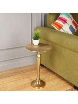 De Maison Decor - The Carla Side Table By Decor De Maison In Classical Design In Raw Gold Finish