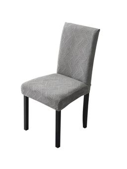 House of Quirk - Chair Cover Removable Washable Short Dining Seat Slipcover - Dark Grey