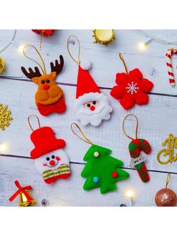 eCraftIndia - Merry Christmas Tree Decoration Items Christmas Hanging Ornaments Props (Set of 6)