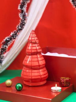 WEAVING HOMES - Blush Pink Christmas Tree In A Gift Box Ceramic Christmas Decorative Items