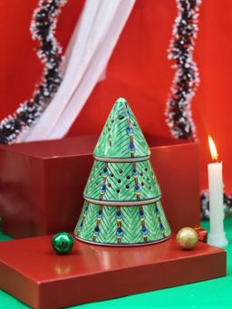 WEAVING HOMES - Christmas Tree Tea Light Diffuser In A Gift Box Ceramic Christmas Decorative Items