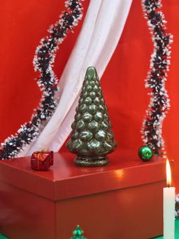 WEAVING HOMES - Green Pine Christmas Tree In A Gift Box Ceramic Christmas Decorative Items