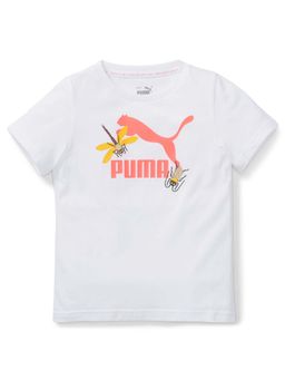 Puma - Small World Prime Unisex Kids White T-Shirts