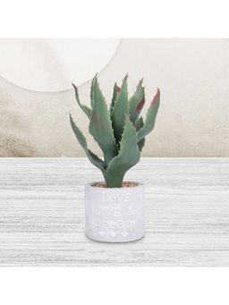 Kuber Industries - Artificial Natural Looking Indoor Fake Plants With Pot-Green