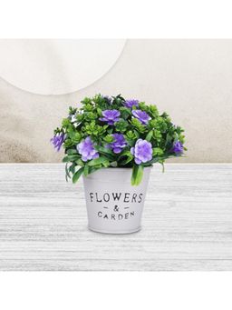 Kuber Industries - Artificial Natural Looking Indoor Fake Plants With Pot-Lavender