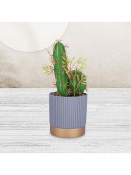 Kuber Industries - Artificial Natural Looking Indoor Fake Plants With Pot-Green