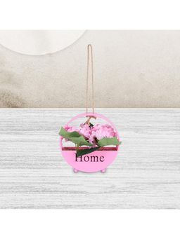 Kuber Industries - Hanging Artificial Natural Looking Indoor Fake Plants With Pot-Pink