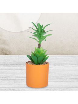 Kuber Industries - Artificial Natural Looking Indoor Fake Plants With Pot-Green