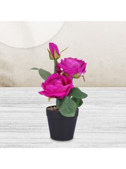 Kuber Industries - Artificial Natural Looking Indoor Fake Plants With Pot-Pink
