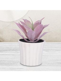 Kuber Industries - Artificial Natural Looking Indoor Fake Plants With Pot-Lavender