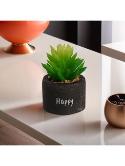 Kuber Industries - Artificial Plant | Succulent Artificial Plant With Cement Pot | Green