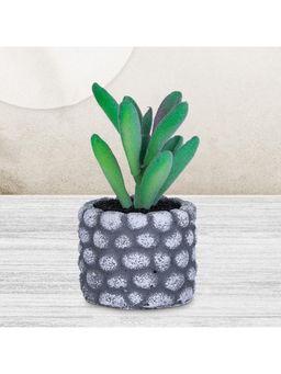 Kuber Industries - Artificial Natural Looking Indoor Fake Plants With Pot-Green