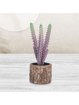 Kuber Industries - Artificial Natural Looking Indoor Fake Plants With Pot-Lavender