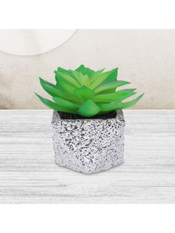 Kuber Industries - Artificial Natural Looking Indoor Fake Plants With Pot-Green