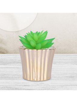 Kuber Industries - Artificial Natural Looking Indoor Fake Plants With Pot-Green