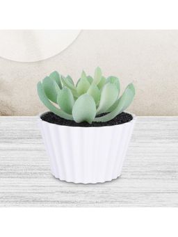 Kuber Industries - Artificial Natural Looking Indoor Fake Plants With Pot-Green
