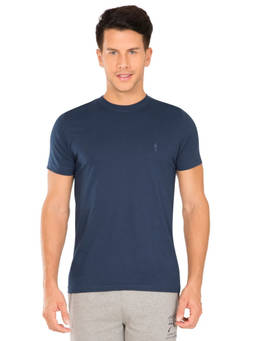 Jockey - 2714 Men's Super Combed Cotton Rich Solid Round Neck Half Sleeve T-Shirt - Navy