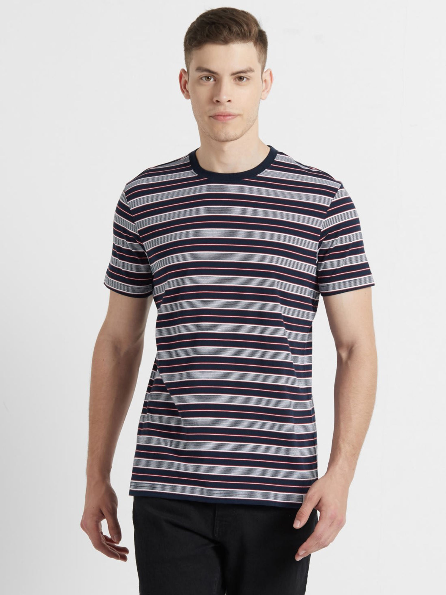 Buy Jockey Navy Blue \u0026 White Striped T 