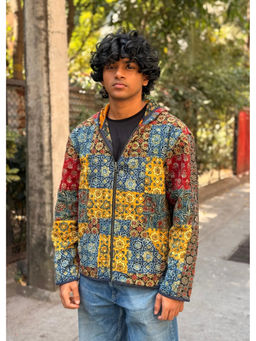 Culture Kraft - Unisex Vayu Reversible Multi-Color Pure Cotton Bomber Jacket