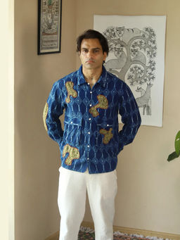 Culture Kraft - Neel Unisex Indigo Khadi Shirt