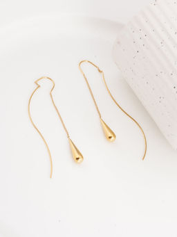 Palmonas - Gold Water Drop Tassel Earrings for Womens