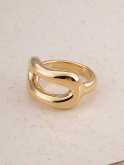 Palmonas - Gold Sculptural Gold Ring for Womens