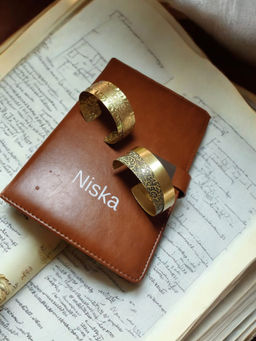 Niska - Adelina Hand and Self Designed Brass Bracelet (Pack of 2)