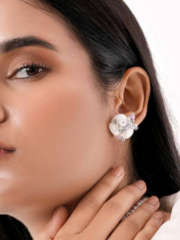 House of D'oro - Women Veron Multi Color Handcrafted Stud Earrings