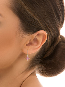 Silberry - Silver Pink Luster Earrings