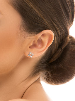 Silberry - Silver Sparkle Stud Earrings