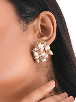 House of D'oro - Women Auburn Handcrafted Stud Earrings