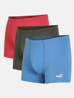Puma - Stretch Multicolor Trunks Pln 03 (Pack of 3)