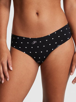 Victoria's Secret - Black Printed No-Show Thong Panty