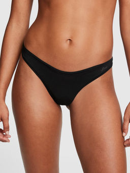 Victoria's Secret - Black Cotton Thong Panty