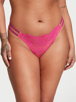 Victoria's Secret - Pink Very Sexy Double Shine Strap Lace Thong Panty