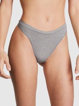 Victoria's Secret - Grey Seamless Scoop Thong Panty