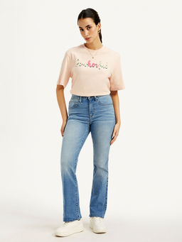 Levi's - Women High Rise 725 Slim Straight Fit Light Blue Jeans