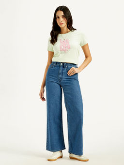 Levi's - Women High Rise Ribcage Wide Leg Blue Jeans